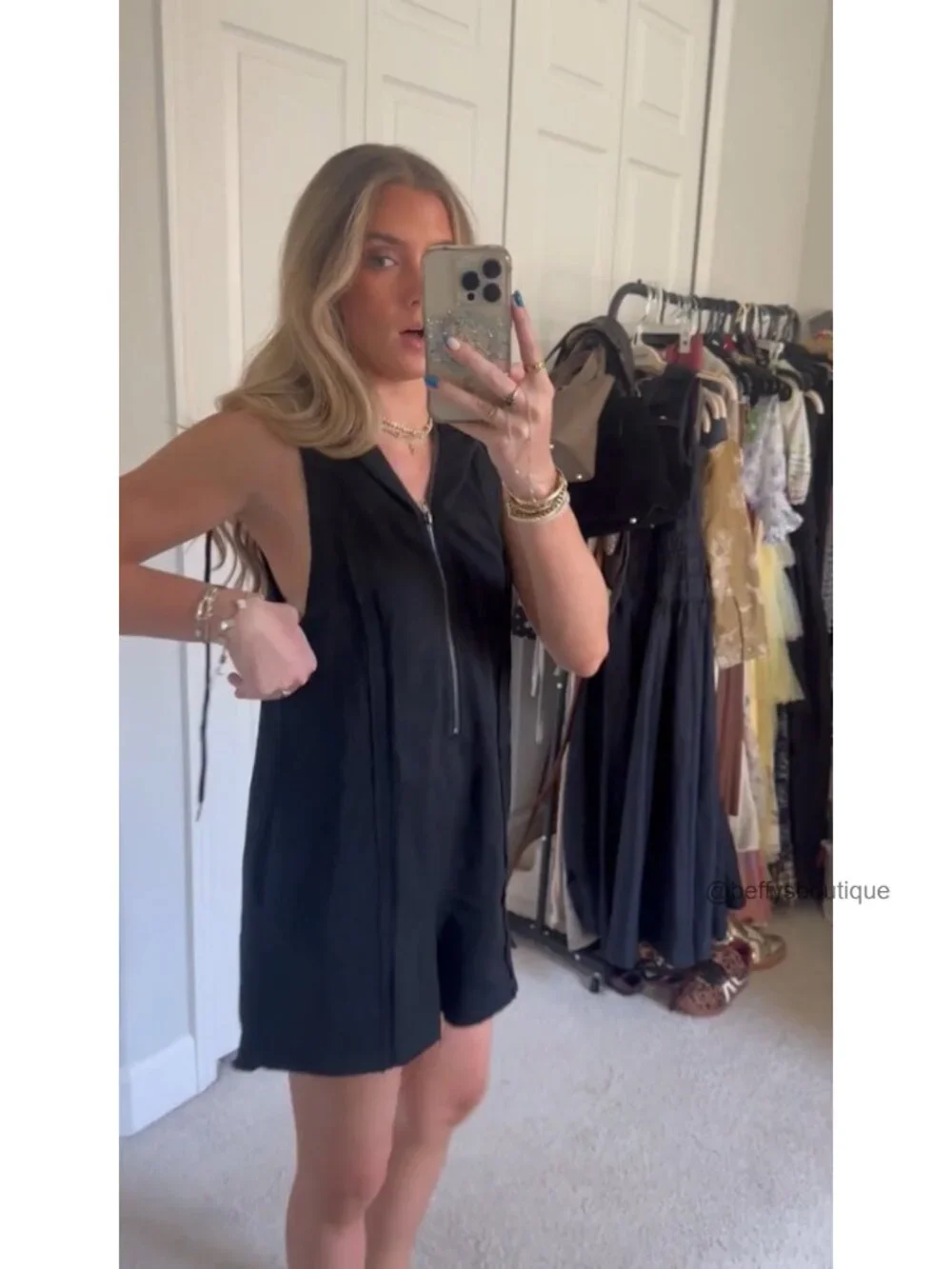 Womens Casual Zip Front Romper Side Pockets Hooded